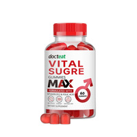 Klaar voor verzending Docteat Men's Care Gummies VITAL SUGRE MAX voor Energie & Metabolisme met ACV Rode Biet Vitamine B12 Foliumzuur 60 stuks