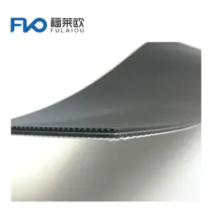 생산 라인 용 제조업체 미끄럼 방지 직선 스트라이프 패턴 녹색 PVC 컨베이어 벨트