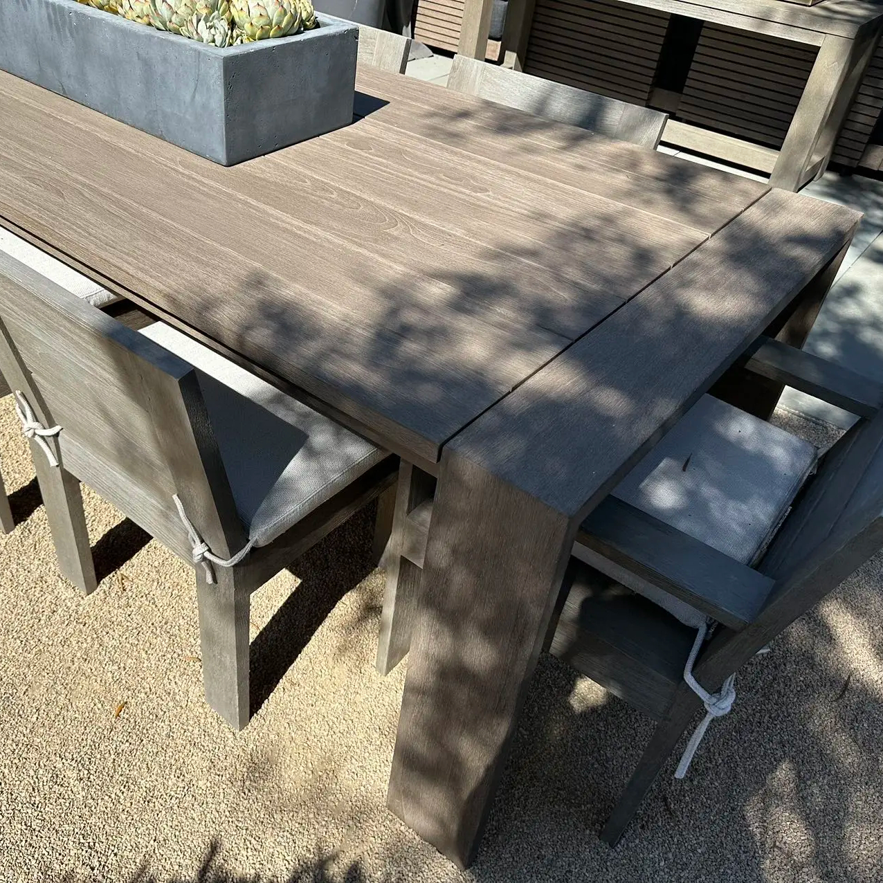 Modern Patio solid Wood  teak Garden Set Modern Outdoor Sofa Set Dinning Table Set With Chairs