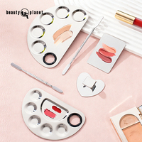 Palette de présentation en acier inoxydable Beauty Planet pour professionnels – Support portable pour faux ongles et fond de teint DIY