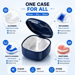Estuche Portátil para Retenedores, Caja para Guardar Protectores Bucales, Caja de Almacenamiento para Dentaduras Postizas, Alineadores de Dientes, Caja para Brackets, Ortodoncia - Product Image 4