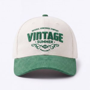 Gorra de Seis Paneles de Pana con Bordado 3D en Relieve para Logotipo Personalizado, Pedidos al por Mayor y Suministro para Marcas - Product Image 2