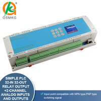 Oshangming PLC Automatización 32 DI 32DO controles lógicos 2 Entrada analógica 2 Salida analógica para ingeniería