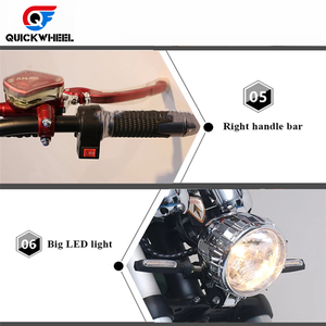 Quickwheel 60V 12ah batterie de Scooter électrique 2000W Scooter électrique à grande vitesse moto avec pédales frein à disque - Product Image 5