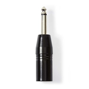 Nedis XLR Adapter Mono <b>3</b>-<b>Pin</b> Male to 6.35mm Male Metal <b>Plugs</b> Audio Connector - Product Image 2