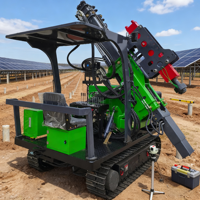Pompe hydraulique à moteur diesel portable, montée sur chenilles, pour stations photovoltaïques, piquage à haute efficacité