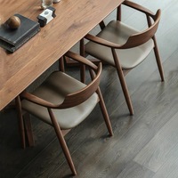 Table et chaises de salle à manger en bois massif, table rectangulaire en bois rond, style simple pour la maison