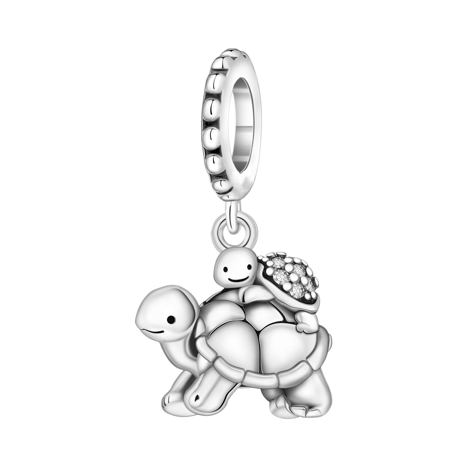 Otc1221-tortoise ciondolo madre e bambino