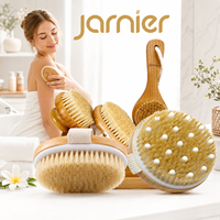 Brosse exfoliante ovale en bambou personnalisable avec logo OEM, brosse corporelle végane pour peaux sèches, éponge de massage naturelle pour le bain, Loofah