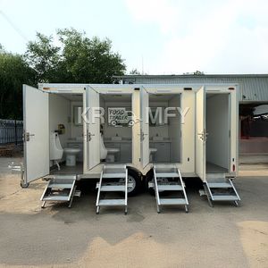 Toilettes mobiles modernes de luxe en acier pour personnes handicapées, conformes ADA, remorque sanitaire portable - Product Image 3