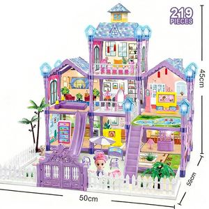 Figures Dollhouse Set Furniture Accessories Storytelling Play Set Villa Mansion Creative Pretend Play Gift - Product Image 6