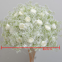 L-R060 2026 Hot Sale Op Maat Gemaakte Kunstmatige Babysbreath & Rozen Bloembol, Tafeldecoratie voor Bruiloft & Feestdecoratie
