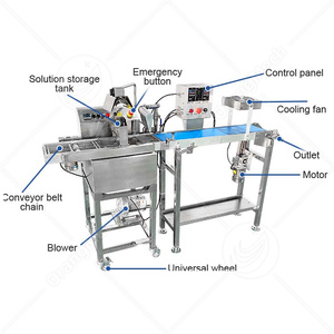Système de tunnel de refroidissement pour bonbons, machine d'enrobage automatique de fruits congelés, ligne d'enrobage de chocolat pour gaufrettes - Product Image 2