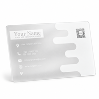 Carte de visite personnalisée avec logo, transparente givrée, en PVC plastique de qualité supérieure, impression de cartes de visite transparentes