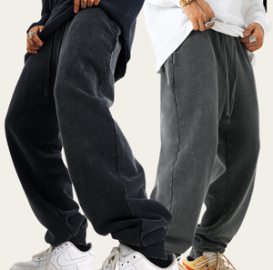 Pantalones Deportivos Casuales de Moda Retro para Hombre, Estilo Holgado, Lavados, Tipo Jogger - Product Image 6