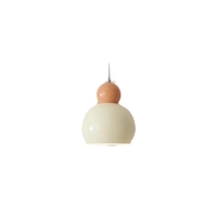 Lampe suspendue citrouille de chevet populaire de style crème, suspension de chambre à coucher, suspension moderne haut de gamme à tête unique, suspension de salle à manger à trois têtes