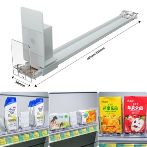 Eco-Friendly Supermarket Adjustable Can Bottle Display <b>Plastic</b> <b>Shelf</b> Pusher Tray - Product Image 3