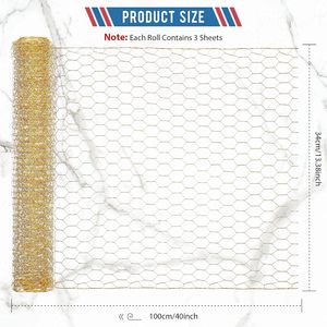 Malla de alambre hexagonal Shappy Gold de 40 x 13 pulgadas, material metálico para cercas de animales, ligero y galvanizado - Product Image 2