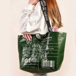 OEM Custom Multi-Color Waterproof Digital Printing Tote Shopping <b>Bag</b> <b>Foldable</b> Reusable Laminated PP Woven Wholesale Gift Logo - Product Image 6