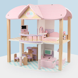 EDULAND OEM ODM CPC CE <span class=keywords><strong>Casa</strong></span> <span class=keywords><strong>de</strong></span> Muñecas <span class=keywords><strong>de</strong></span> Madera Rosa para Niños, Juguete <span class=keywords><strong>de</strong></span> Muebles <span class=keywords><strong>de</strong></span> Juego <span class=keywords><strong>de</strong></span> Imitación, Casas <span class=keywords><strong>de</strong></span> Madera, Juguete <span class=keywords><strong>de</strong></span> Imitación - Product Image 3