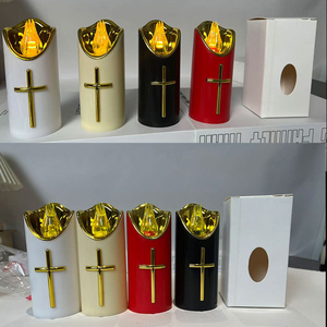 Bougies LED électroniques en gros avec flamme vacillante, <span class=keywords><strong>à</strong></span> piles, <span class=keywords><strong>pour</strong></span> la prière en église, la décoration d'Halloween, les cimetières - Product Image 5