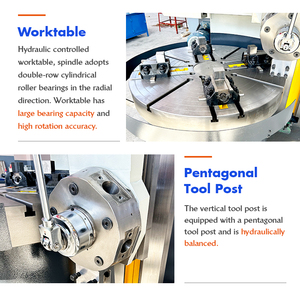 Độ chính xác cao c5131 c5135 Trung Quốc Giá Kim Loại chuyển làm việc lớn lớn Heavy Duty nhãn hiệu cơ khí máy tiện đứng để bán - Product Image 3