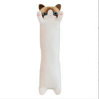 Jouets en peluche personnalisés en gros : Oreillers chat en peluche, Jouets en peluche chat longs, Poupées en peluche compagnes de sommeil