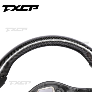 Volante Sportivo in Fibra di Carbonio TXCP per Volkswagen Polo MK5 <span class=keywords><strong>Golf</strong></span> 6 Jetta MK6 R GTI <span class=keywords><strong>Golf</strong></span> 5 CC T5 <span class=keywords><strong>T6</strong></span> Passat - Product Image 4