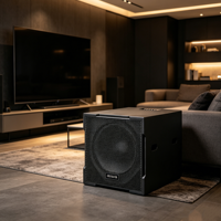 Système de Subwoofer Actif Robuste pour Scène, 32Hz 101dB SPL, 18 Pouces, Double Bobine Mobile, en Contreplaqué de Bouleau avec Polyurée, pour Basses Profondes, Type Line Array