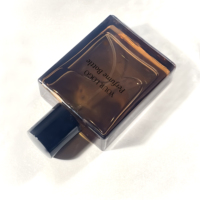Bouteille de parfum de luxe rectangulaire rectangulaire 100ml Bouteille de pompe de lotion transparente Conteneur cosmétique Bouteille de parfum vide
