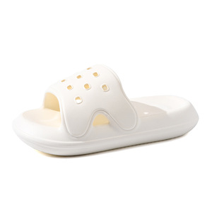 Chanclas de EVA para mujer Guru, blancas, con boca de pez, antideslizantes, transpirables, sandalias de verano cómodas, con aumento de altura, para uso doméstico - Product Image 5