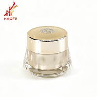 Pot en plastique acrylique OEM/ODM personnalisé de 5g, 10g/15g, 30/50g avec couvercle floral pour vernis à ongles, soins de la peau, crème pour le visage et les yeux – Emballage de conteneur