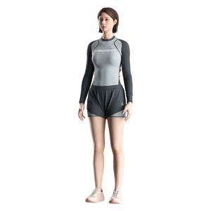 Conjunto Deportivo Premium para Mujer MMA, Corte Ajustado con Costuras Planas Personalizadas, Rashguard y Pantalones Cortos Transpirables de Doble Capa - Product Image 5