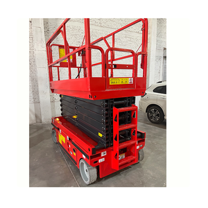 Gunting Lift Keselamatan pria, Platform kerja yang ditinggikan seluler elektrik hidrolik <span class=keywords><strong>6m</strong></span>-14m untuk penjualan - Product Image 1