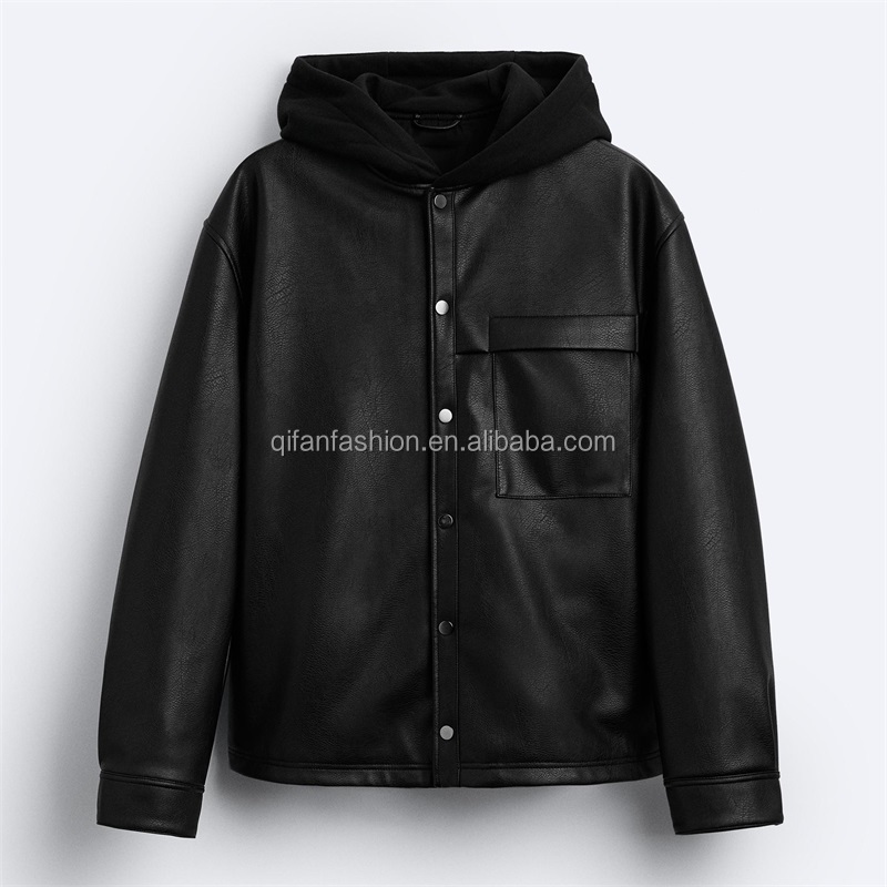 Hoodies with Leather Patches - Customizable Streetwear