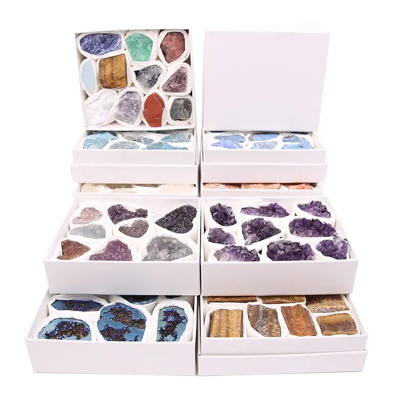 Оптовая продажа, натуральный камень, руда, кварц, сырье, восстанавливающие кристаллы, драгоценные камни, минералы, коробка образцов