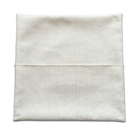 Housse de coussin pour livres, taie d'oreiller en lin blanc, tissu simple en toile de jute, accessoire pour Sublimation personnalisée, 26x16