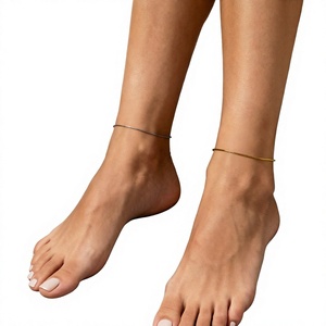 Meilleure Chaîne de Cheville Ajustable en Acier Inoxydable Plaqué Or pour Femme, Chaîne Serpent Ronde de 1,5 mm, Bijou de Pied pour Fête, Mariage, Cadeau - Product Image 4