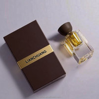 Nouvelles bouteilles de parfum en verre transparent cylindriques de luxe vides de 30 ml, carrées, 100 pièces, contenants cosmétiques rechargeables, emballage en boîte cadeau
