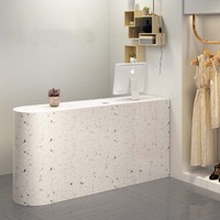 Bureau de réception minimaliste moderne en MDF personnalisé éclairage LED pour hôtels restaurants animaleries écoles supermarchés réception