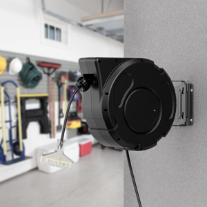 Chúng tôi ổ cắm nhiệm vụ nặng nề xoay tự động tua lại treo dây mở rộng điện 3 ổ cắm cáp có thể thu vào Reel với ngắt mạch - Product Image 5