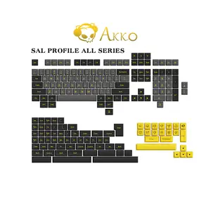 SAL轮廓定制195键双射ABS键帽套装RGB背光机械键盘Akko键帽