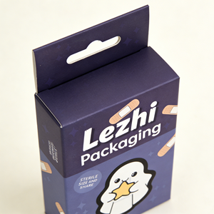 Maßgefertigte 18-teilige Wundpflaster-Verpackungsbox mit <span class=keywords><strong>Cartoon</strong></span>-Aufdruck und Aufhängelöchern - Product Image 3