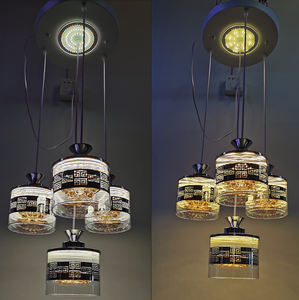 Lampu gantung LED Modern, lampu gantung kaca led untuk meja makan dapur ruang tamu lampu gantung (2260/3 + 1) - Product Image 2