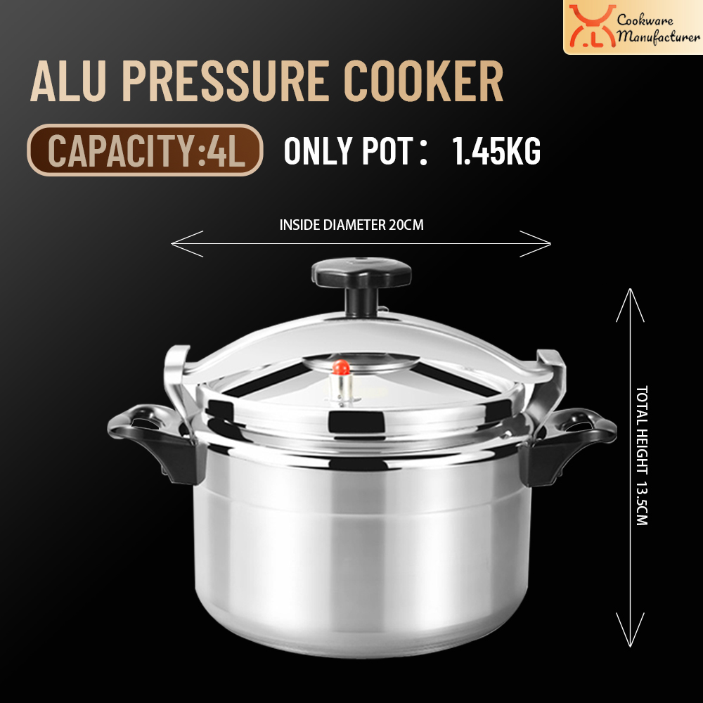 Olla a presión de aluminio de 20 cm / 4 L