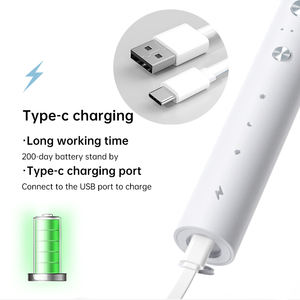 थोक इलेक्ट्रिक ब्रश स्लिम टिप 37,200 आवृत्ति के लिए किशोर उपहार दोस्त सफेद करने की गहरी सफाई को मजबूत करना - Product Image 4