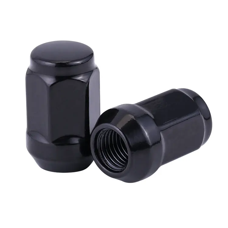 In stock 20PCS 14x1.5 bulge acorn wheel nut cone seat black lug nut