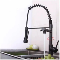 Robinet de cuisine monocommande extractible avec douchette, en acier inoxydable 304, mitigeur de cuisine