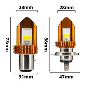 TCYATO Lampe haute luminosité 12V ~ 80V COB H6 BA20D, feux de route et feux de croisement jaune et blanc pour moto Lampe H4 - Product Image 4