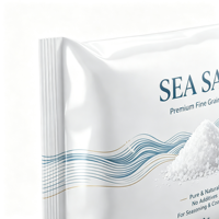 Sachet personnalisé imprimé à scellage arrière pour salade, sel marin, emballage plastique souple BOPA/PE de qualité alimentaire, scellage thermique robuste pour poudre